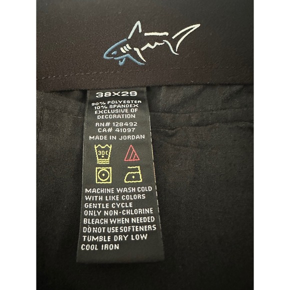 Mens Black Greg Norman Performance Dress Golf Pants 38x27 Professionally Hemmed - Picture 7 of 7